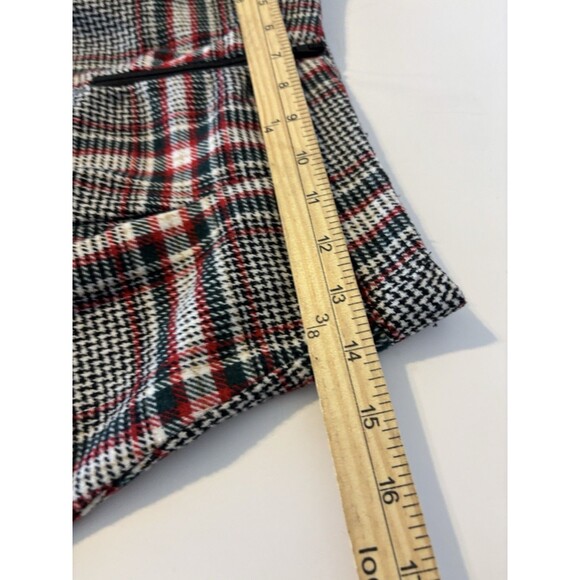 School Girl Red and Black Plaid Pleated Mini Skirt Size 11/12 Punk Grunge Preppy - Picture 7 of 9